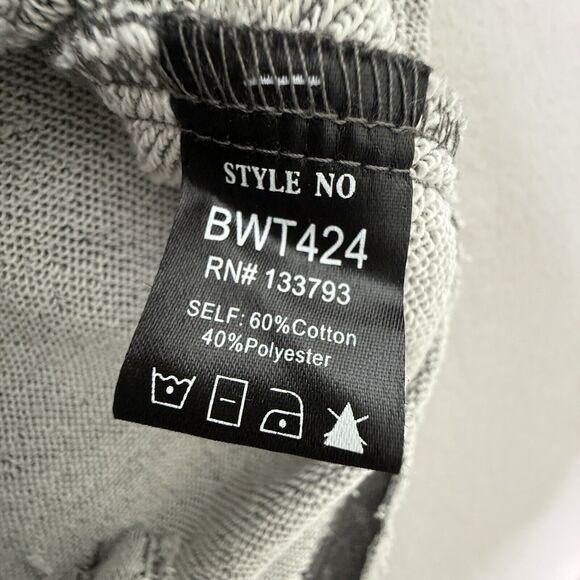 POL French Terry Shacket Women Large Gray Oversized Button‎ Front Jacket - Picture 6 of 8